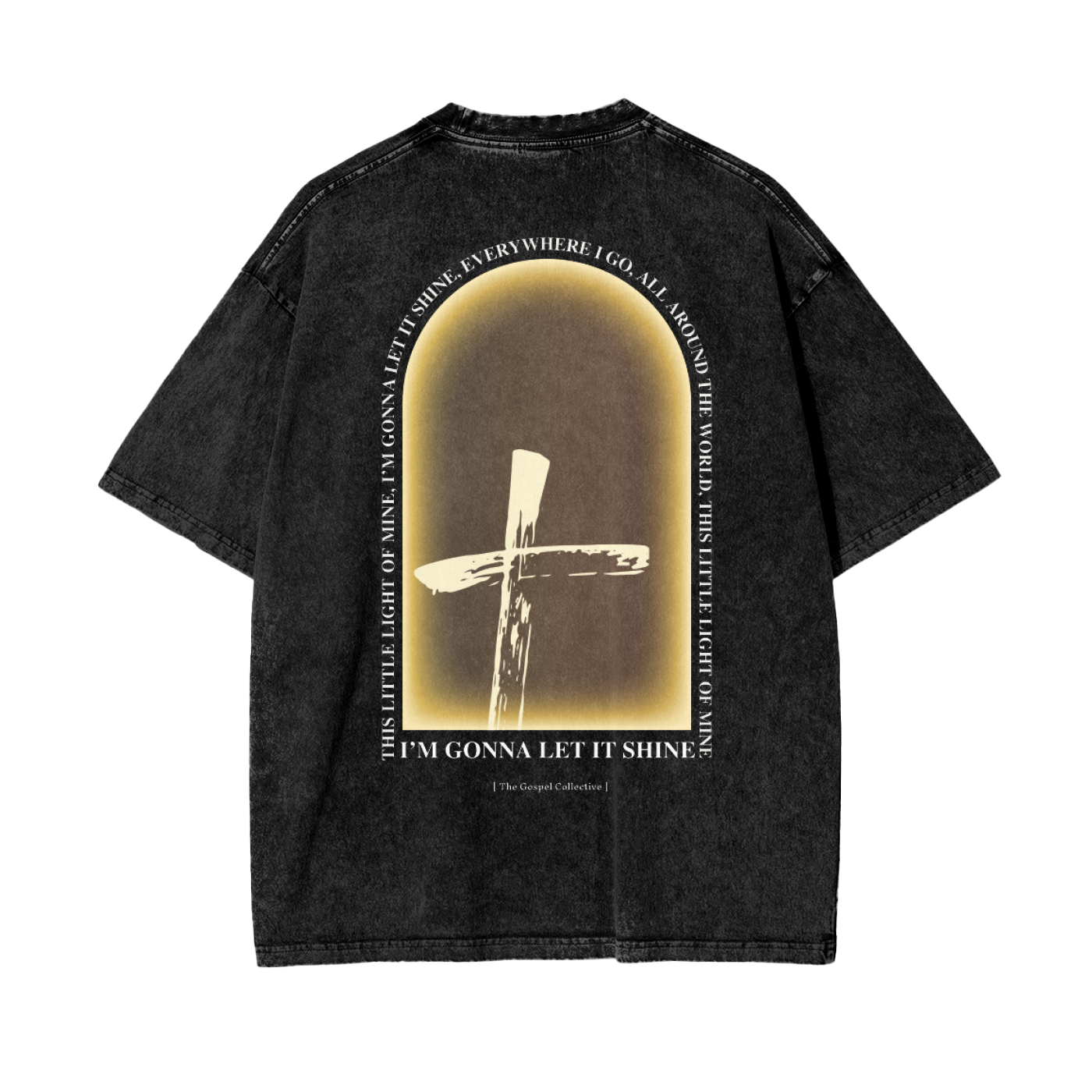 hymn,light,light of mine,cross ,faith,black,tshirt