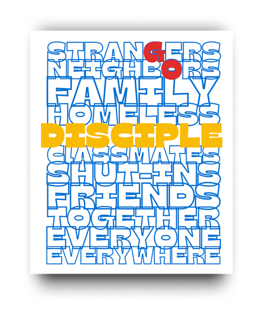 Motivational poster with text in various colors on a white background